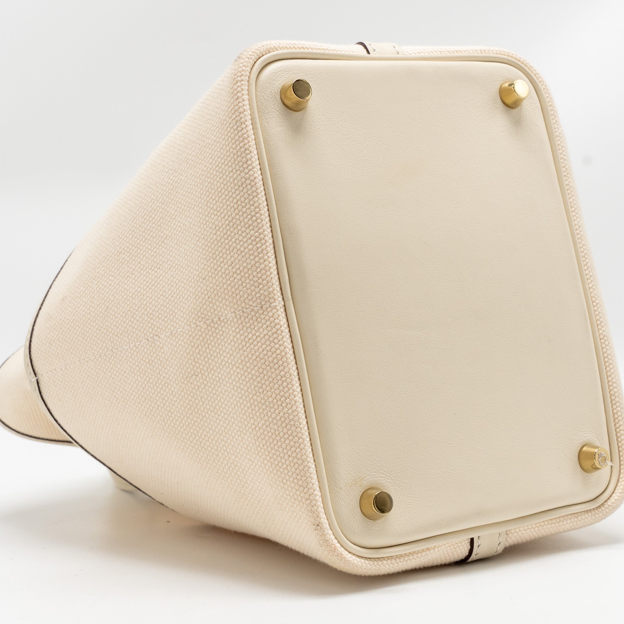 HERMES CARGO PICOTIN 18 LOCK BAG CANVAS/SWIFT NATA GHW