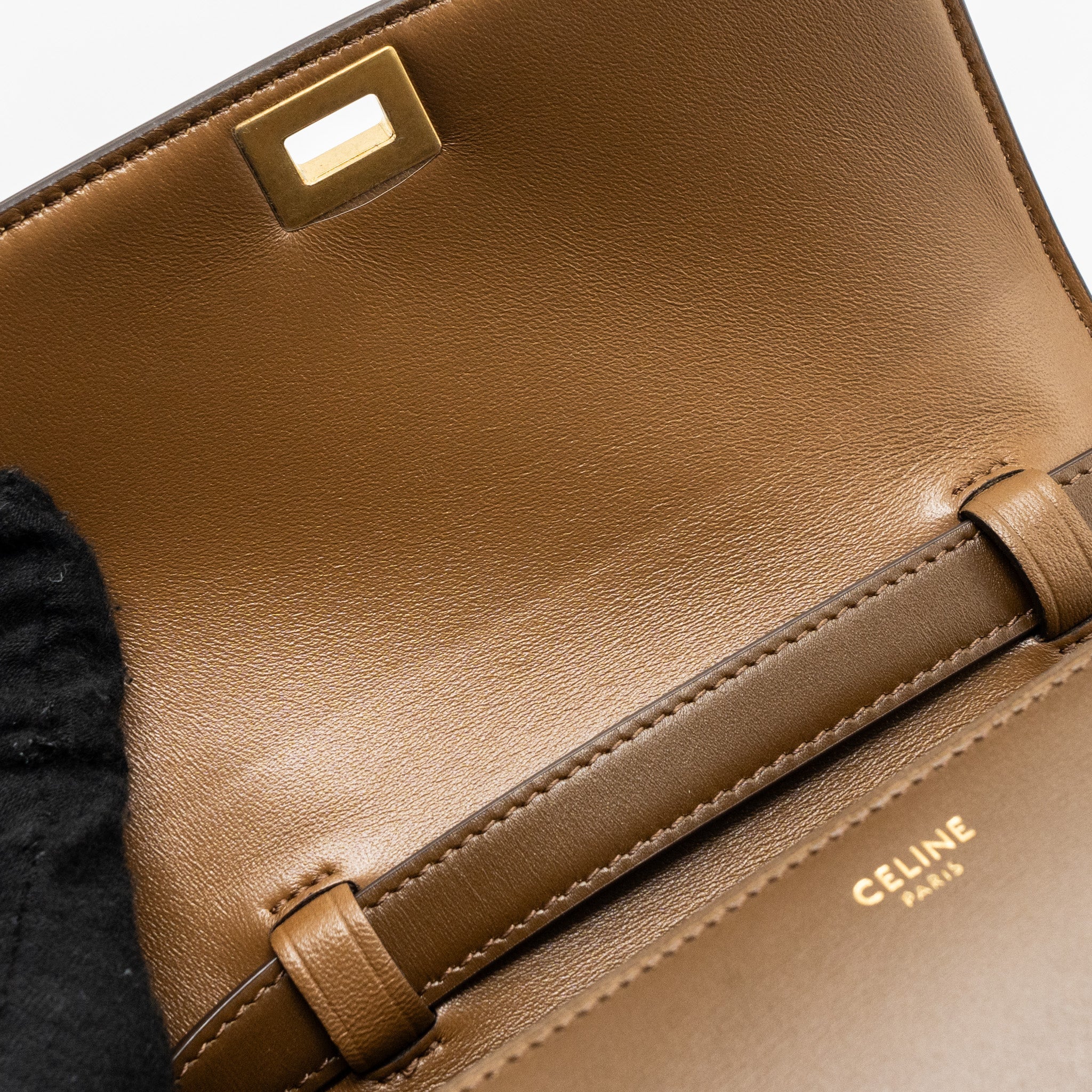 CELINE MINI CLASSIC BAG BOX CALFSKIN CAMEL GHW