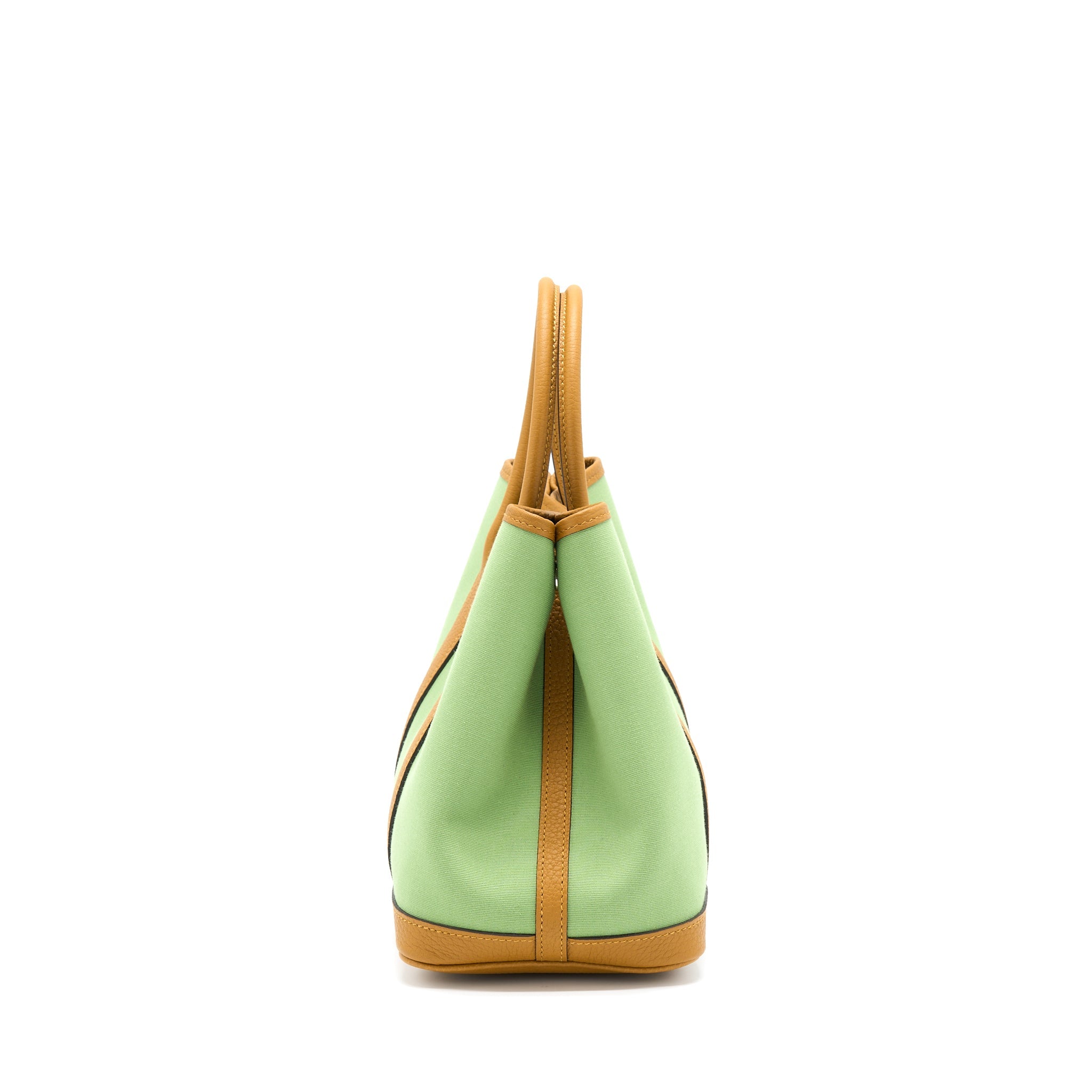 HERMES GARDEN PARTY 30 CANVAS VERT CRIQUET / CORE SHW