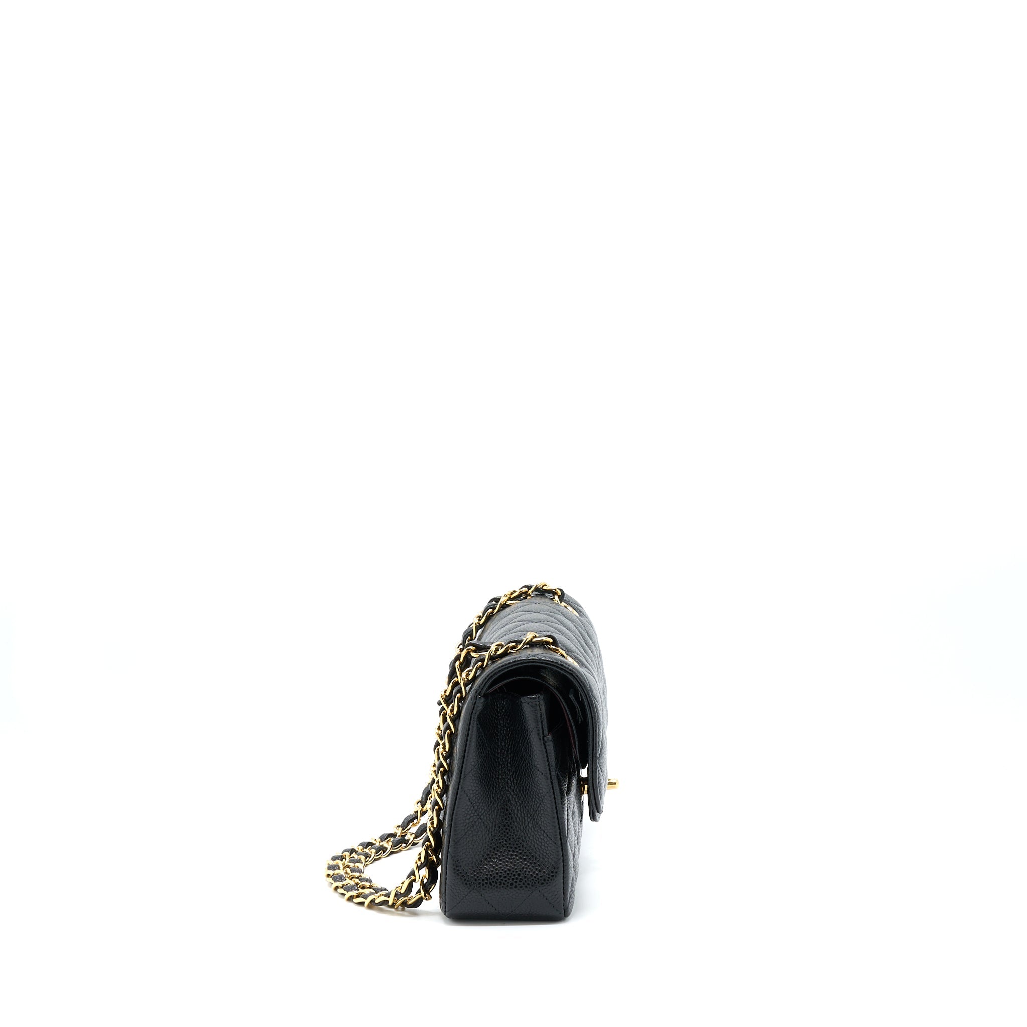 CHANEL SMALL CLASSIC DOUBLE FLAP BAG CAVIAR BLACK GHW