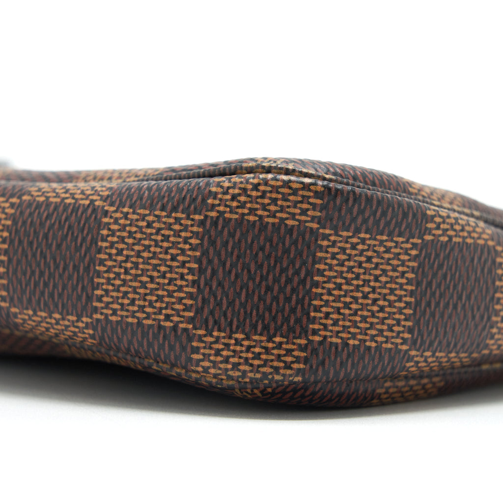LOUIS VUITTON MINI POCHETTE ACCESSORIES DAMIER EBENE CANVAS GHW
