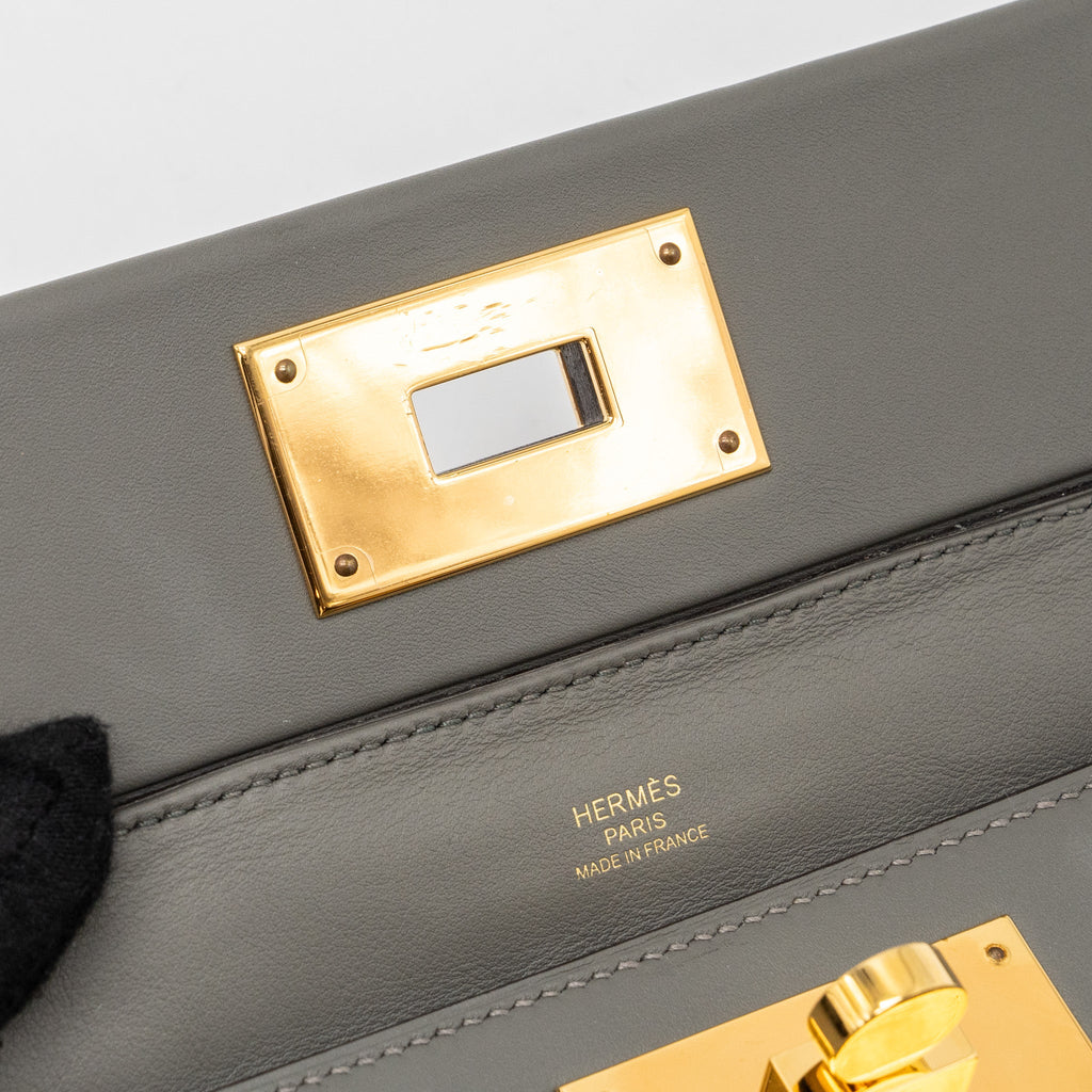 HERMES MINI 24/24 2424 - 21 BAG EVERCOLOR/SWIFT GRIS MEYER GHW