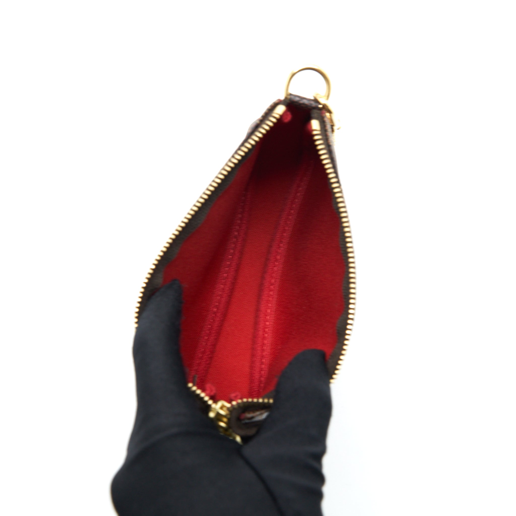 LOUIS VUITTON MINI POCHETTE ACCESSORIES DAMIER EBENE CANVAS GHW