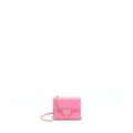 CHANEL MINI FLAP CARD HOLDER CAVIAR PINK LGHW