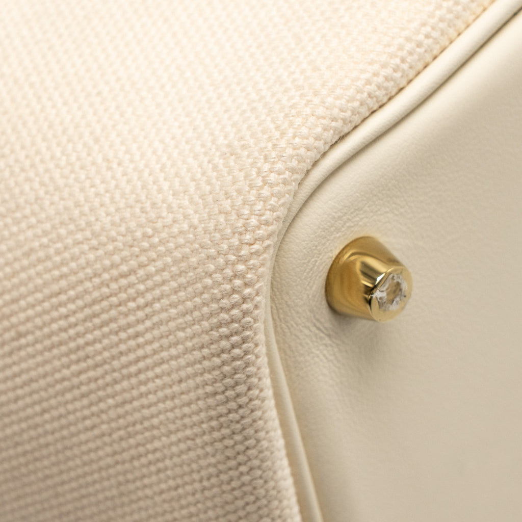 HERMES CARGO PICOTIN 18 LOCK BAG CANVAS/SWIFT NATA GHW