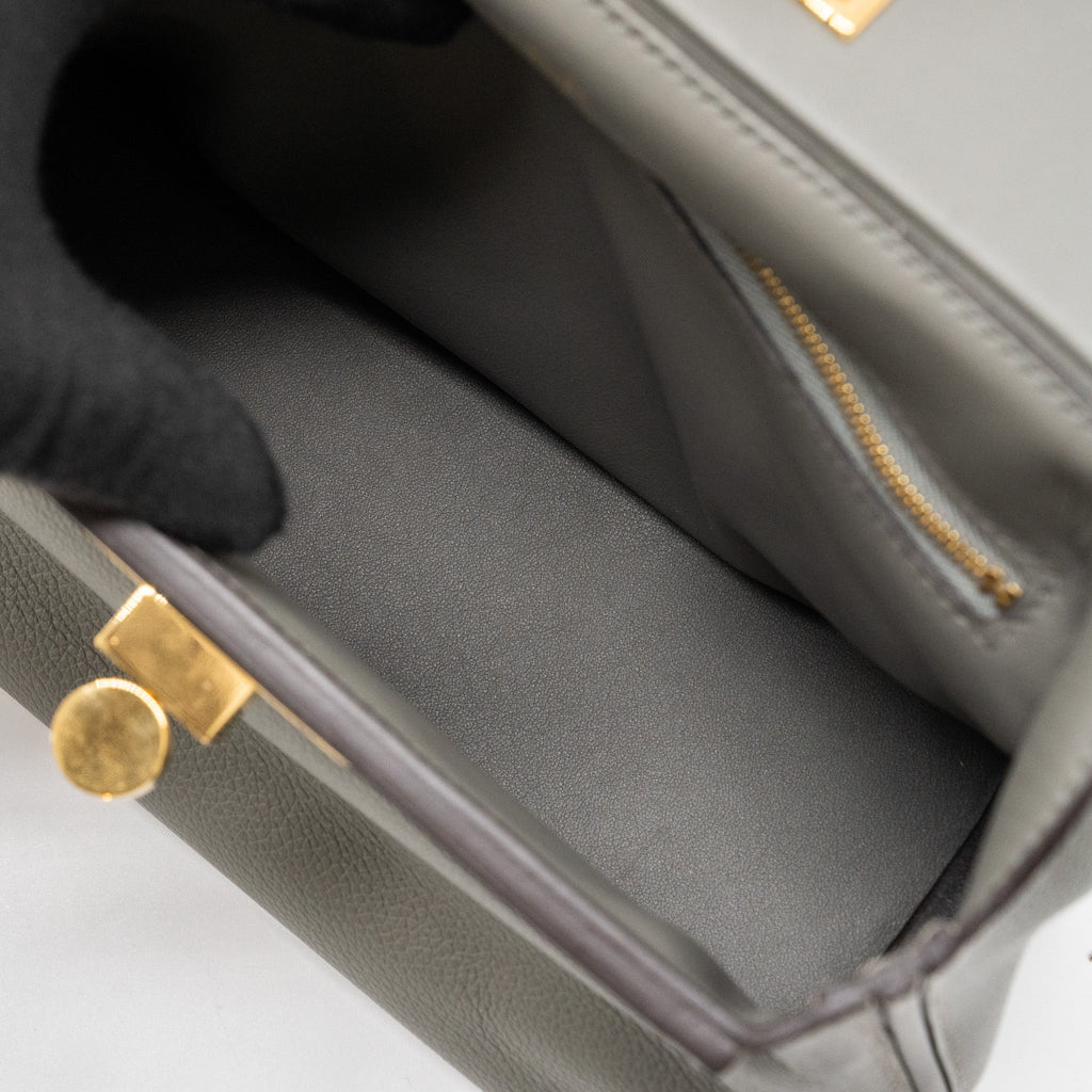HERMES MINI 24/24 2424 - 21 BAG EVERCOLOR/SWIFT GRIS MEYER GHW