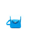 HERMES MINI LINDY CLEMENCE BLUE SHW