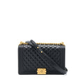 CHANEL BOY BAG 28CM CAVIAR BLACK BRUSHED GHW