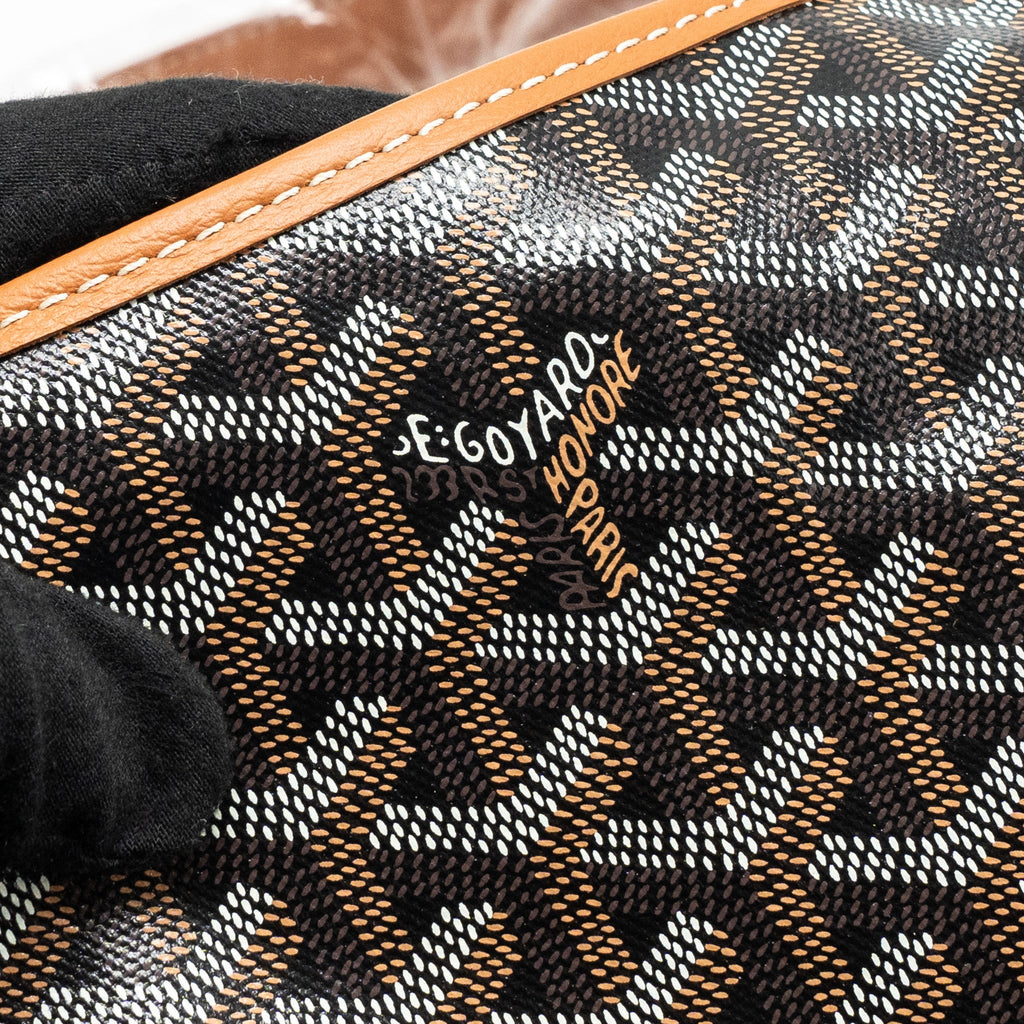 GOYARD BOHEME HOBO BAG CANVAS/CALFSKIN BLACK/BROWN SHW