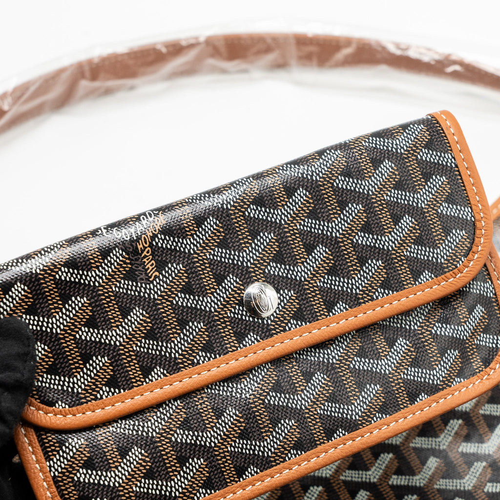 GOYARD BOHEME HOBO BAG CANVAS/CALFSKIN BLACK/BROWN SHW