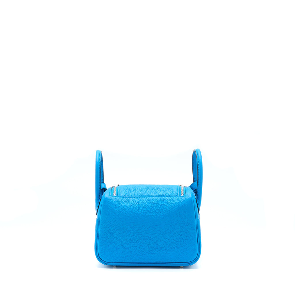 HERMES MINI LINDY CLEMENCE BLUE SHW