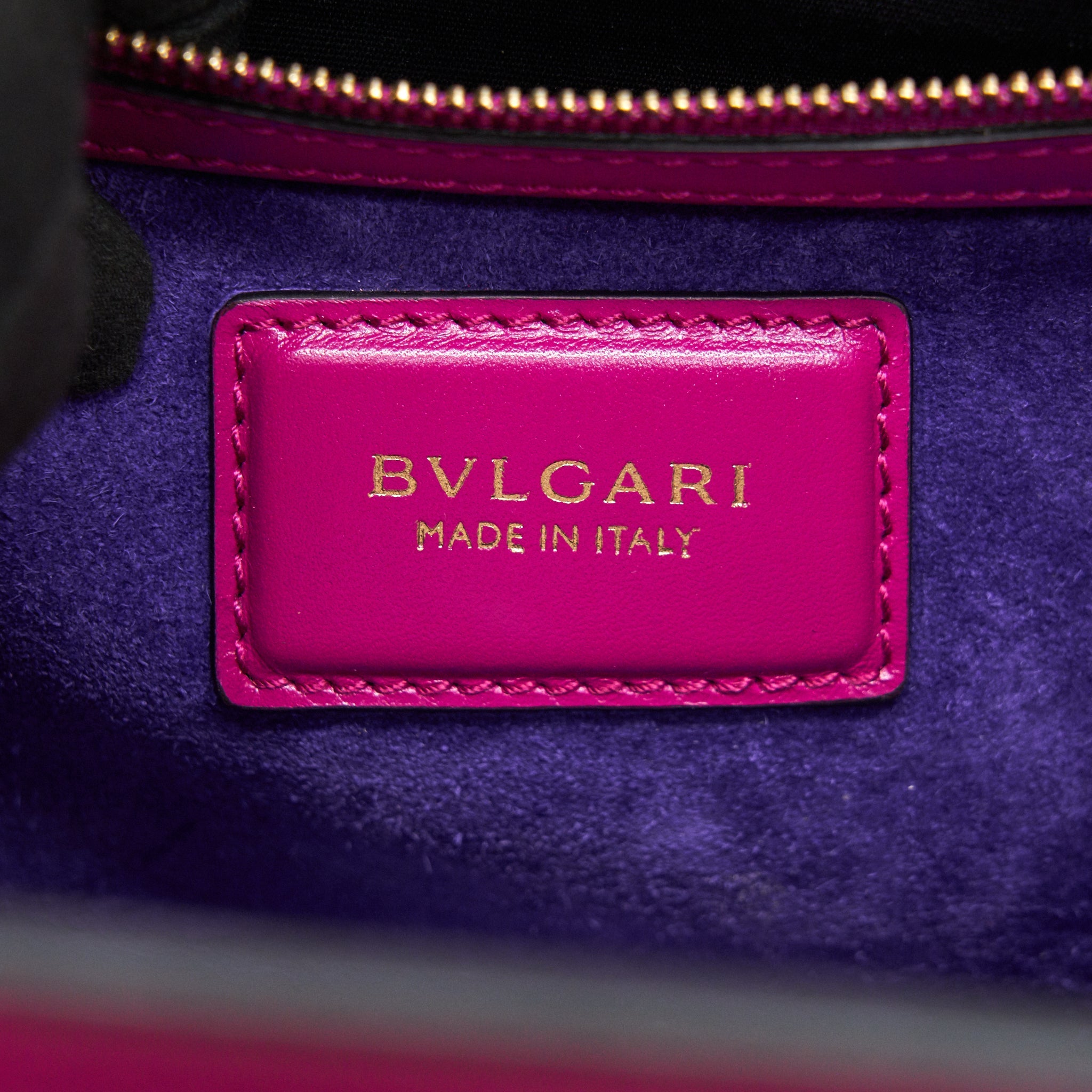 BVLGARI TOP HANDLE TOTE BAG WITH LONG STRAP PINK LGHW