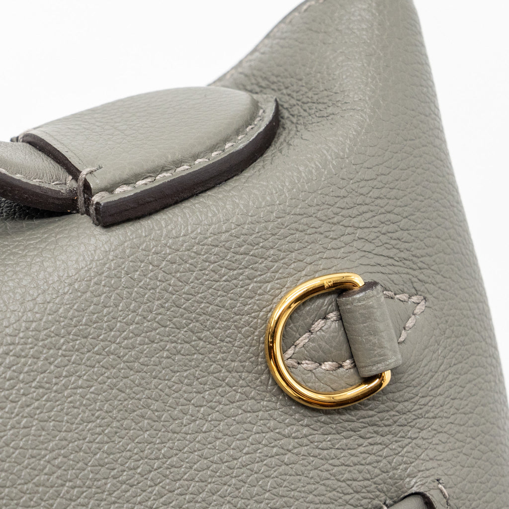 HERMES MINI 24/24 2424 - 21 BAG EVERCOLOR/SWIFT GRIS MEYER GHW