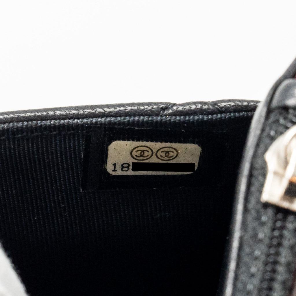 CHANEL CLASSIC WALLET ON CHAIN LAMBSKIN BLACK SHW