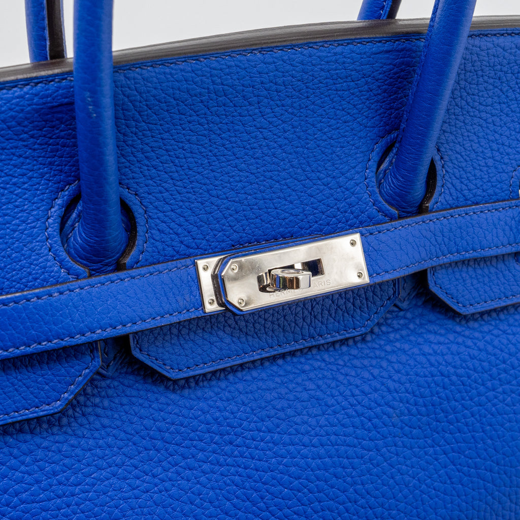 HERMES BIRKIN 35 CLEMENCE BLUE ELECTRIC SHW