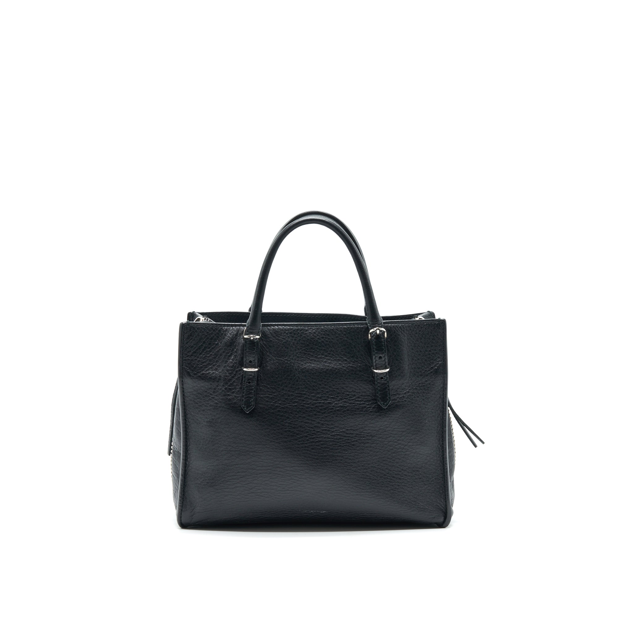 BALENCIAGA PAPIER MINI A4 CLASSIC STUDS BAG LEATHER MINI BLACK