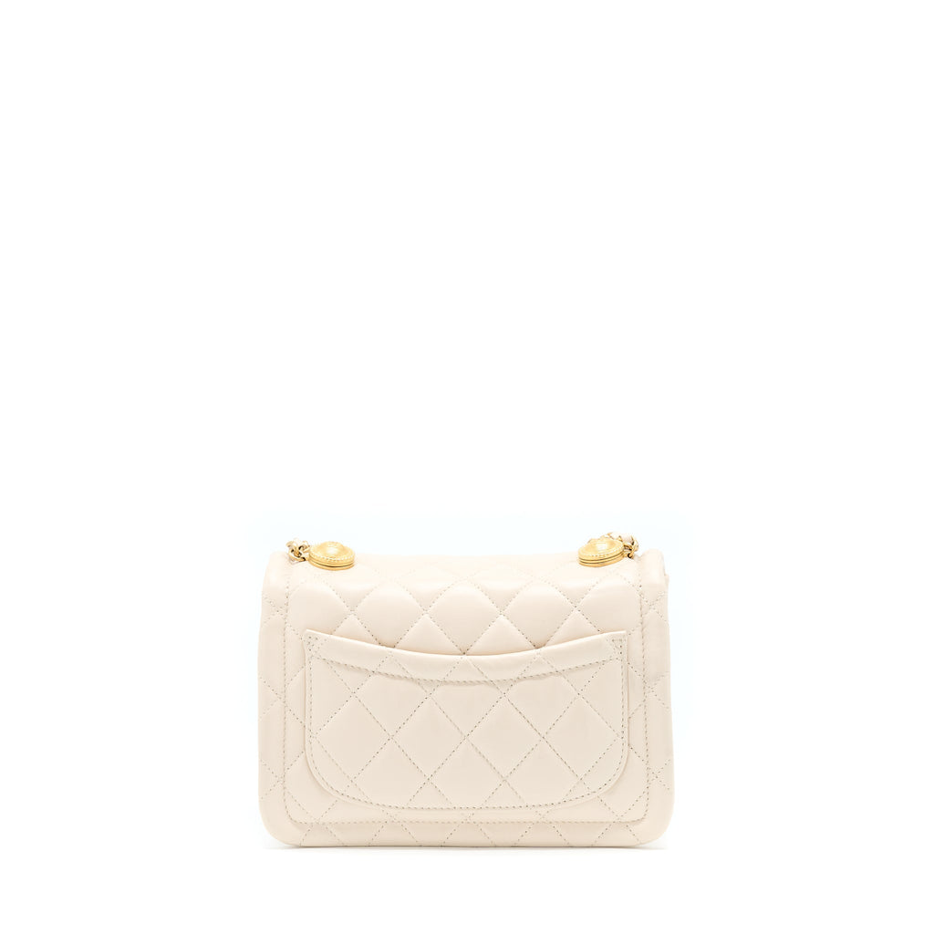 CHANEL SEASONAL FLAP BAG BEIGE LGHW