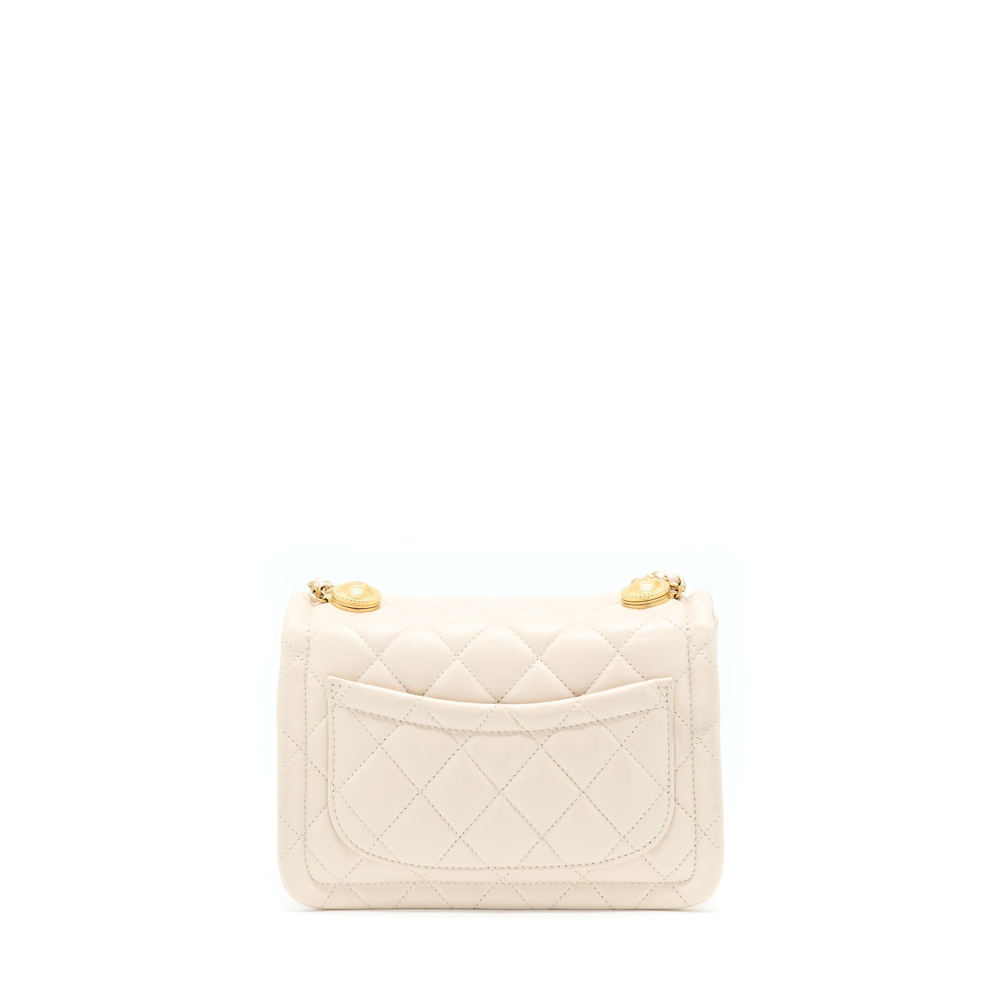 CHANEL SEASONAL FLAP BAG BEIGE LGHW