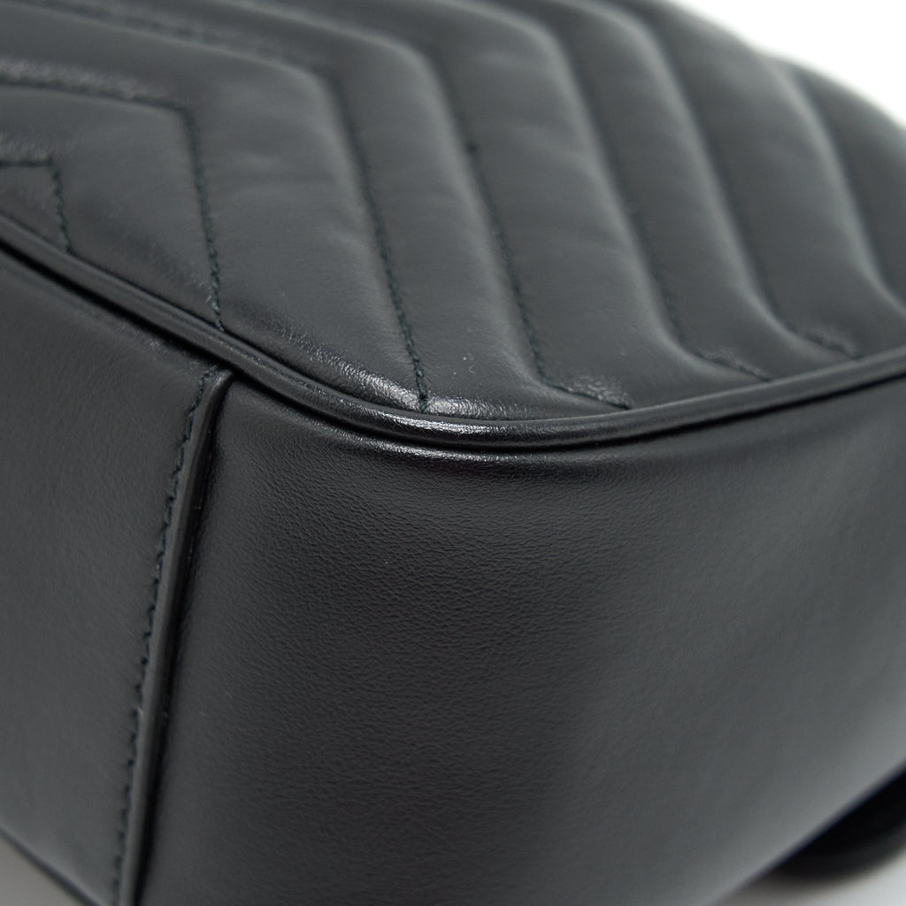 GUCCI GG MARMONT SHOULDER BAG 26CM BLACK WITH GHW
