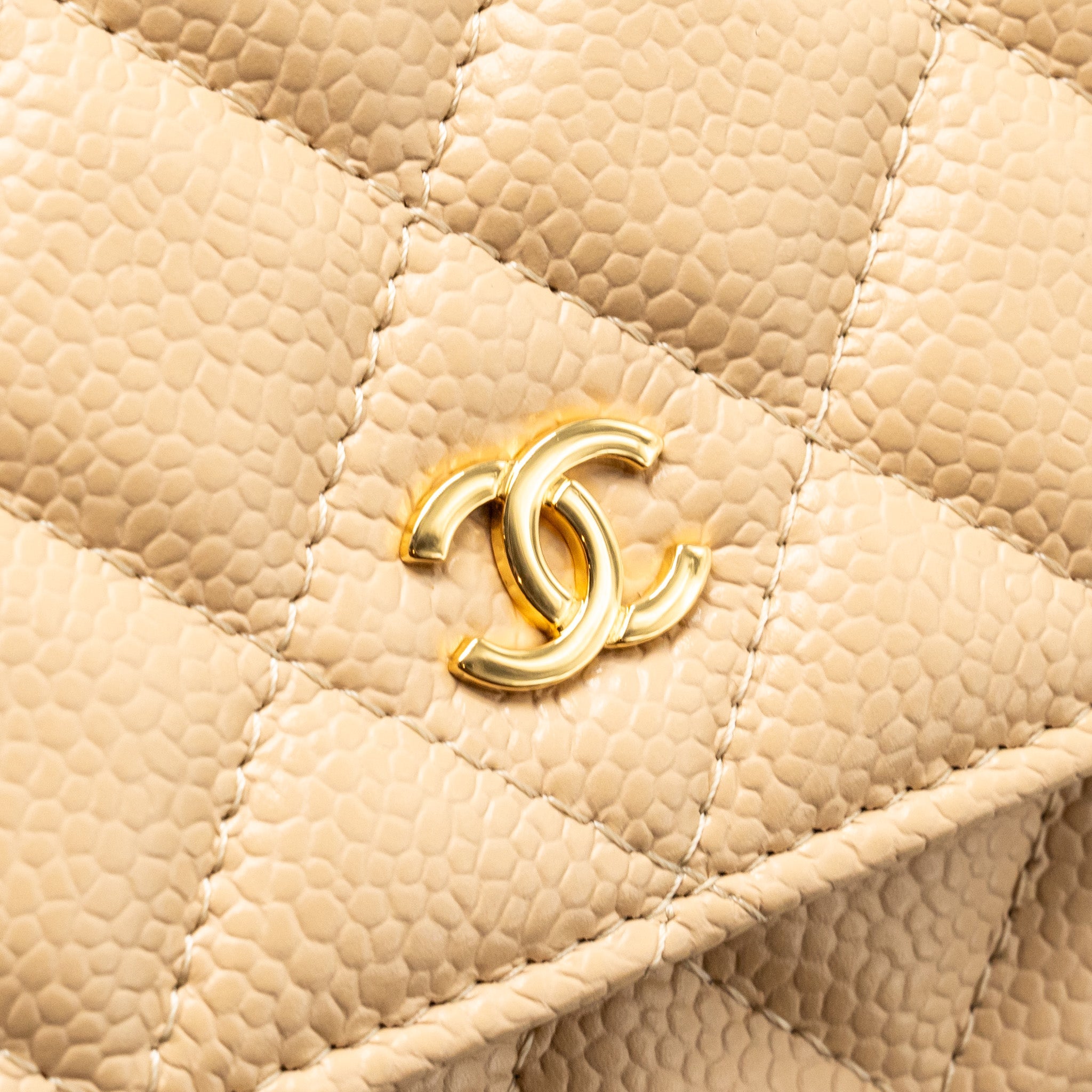 CHANEL CLASSIC WALLET ON CHAIN CAVIAR BEIGE GHW (MICROCHIP)