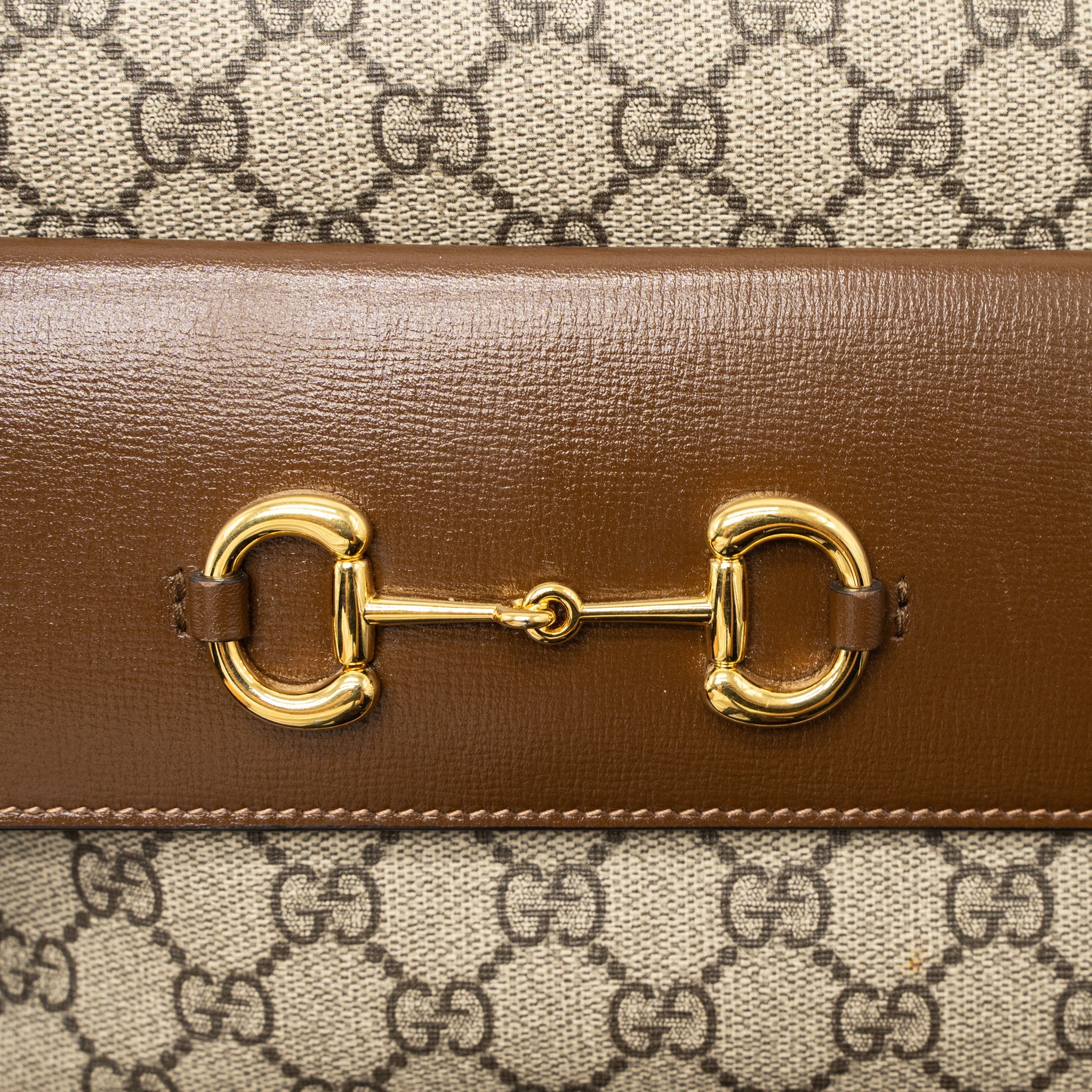 GUCCI SMALL HORSEBIT 1955 SHOULDER BAG GG SUPREME CANVAS GHW