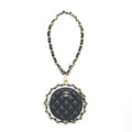 CHANEL ROUND CLUTCH WITH CHAIN LAMBSKIN BLACK LGHW