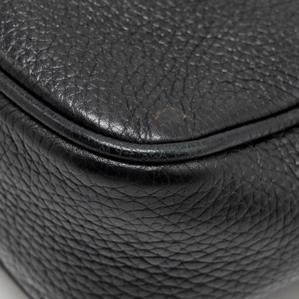 GUCCI SOHO DISCO CAMERA CROSSBODY BAG CALFSKIN BLACK LGHW