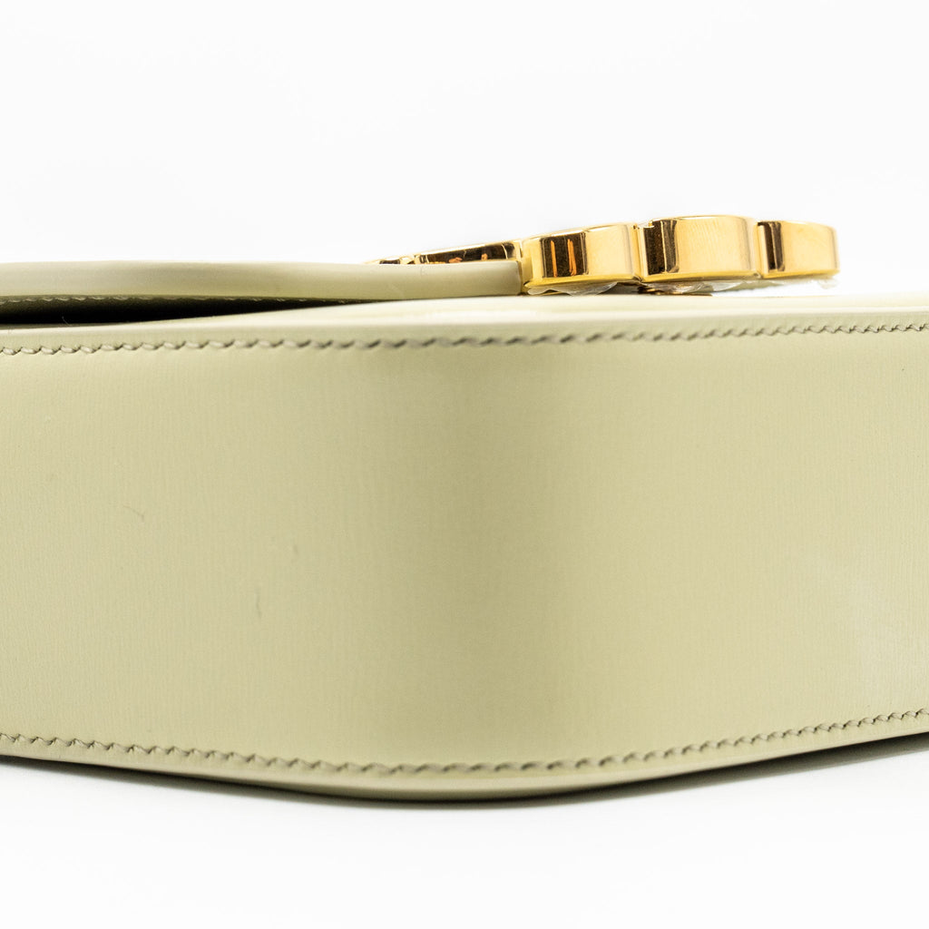 CELINE MINI CLAUDE SHINY CALFSKIN PISTACHIO GHW