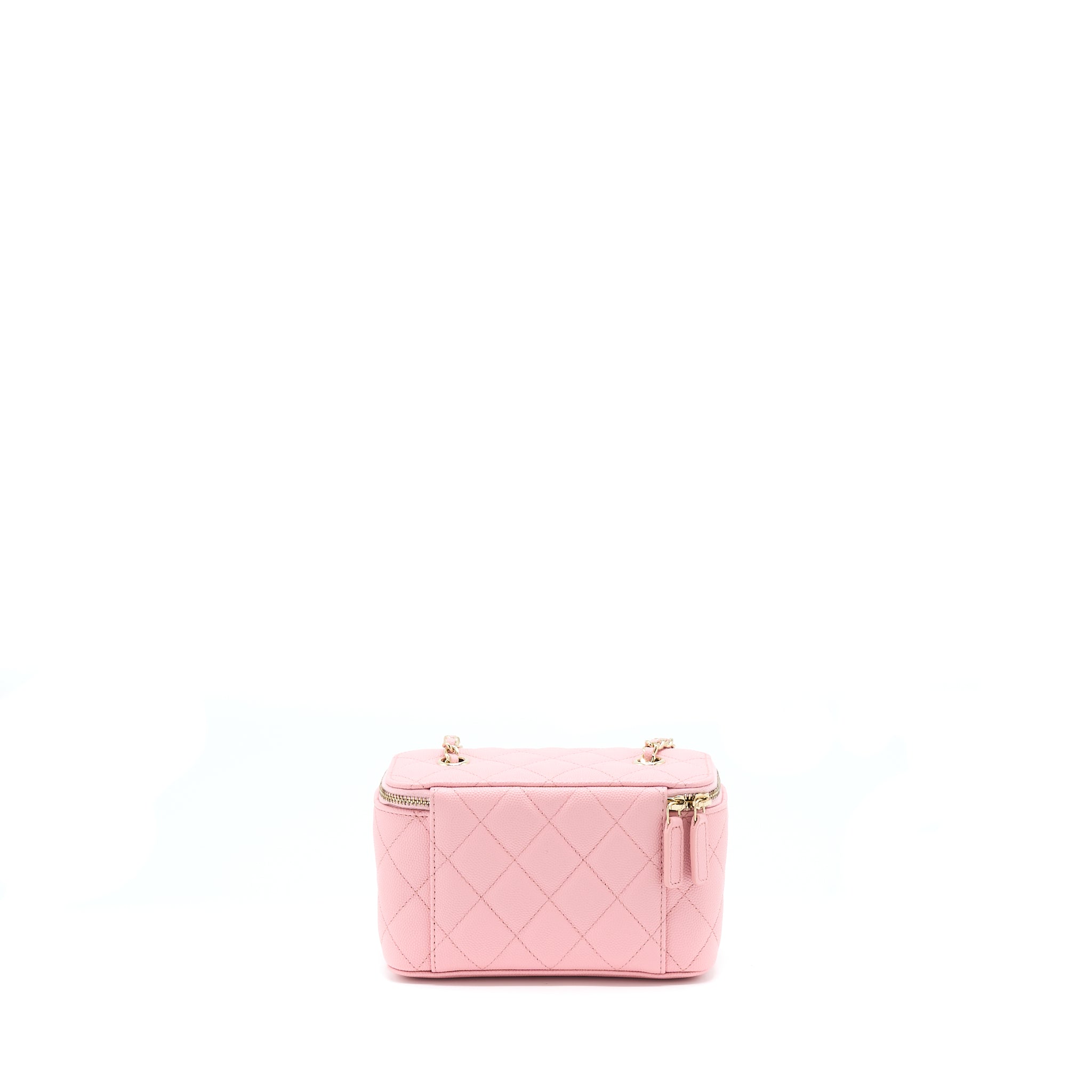 CHANEL 22C LONG VANITY WITH CHAIN CAVIAR PINK LGHW