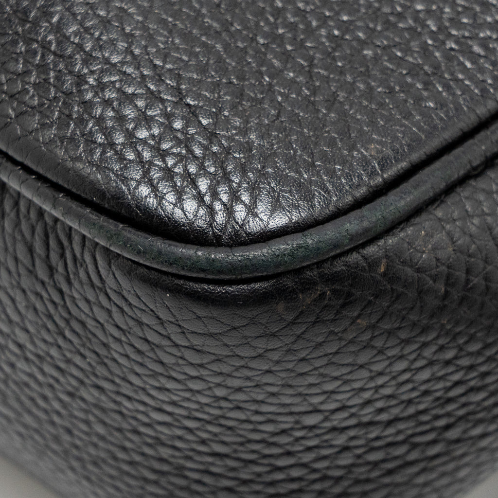 GUCCI SOHO DISCO CAMERA CROSSBODY BAG CALFSKIN BLACK LGHW