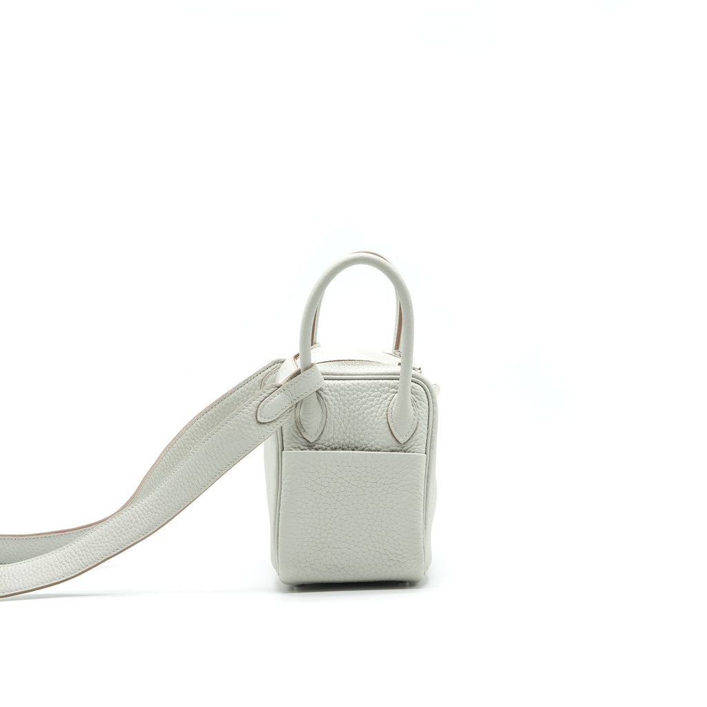 HERMES MINI LINDY 80 GRIS PALE SHW