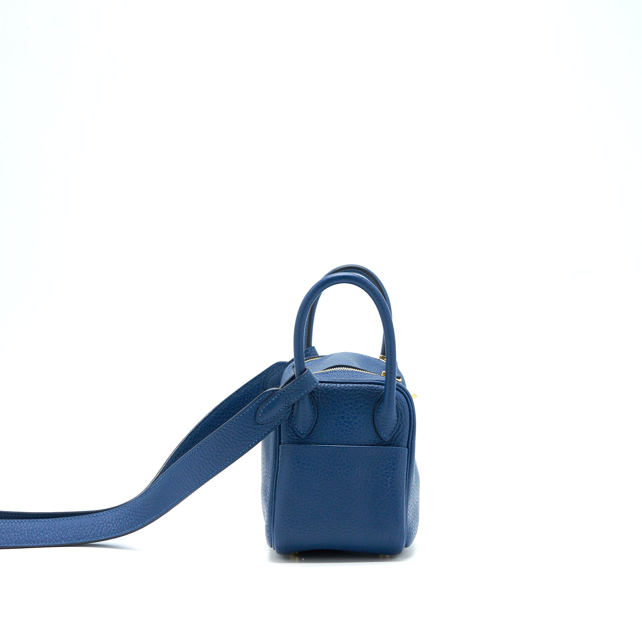 HERMES MINI LINDY CLEMENCE DEEP BLUE GHW