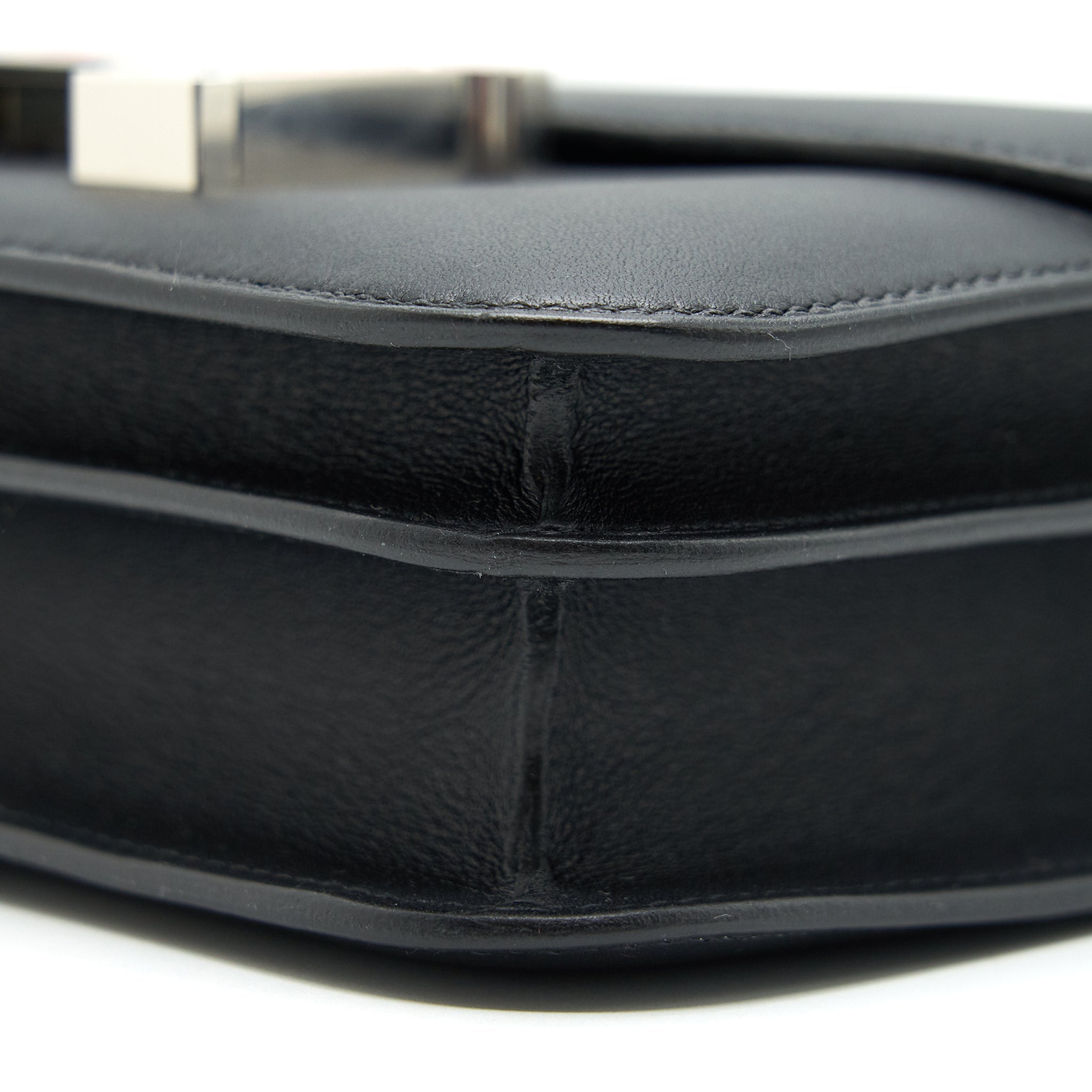 HERMES MINI CONSTANCE BLACK WITH MULTICOLOR BUCKLE SHW SWIFT LEATHER