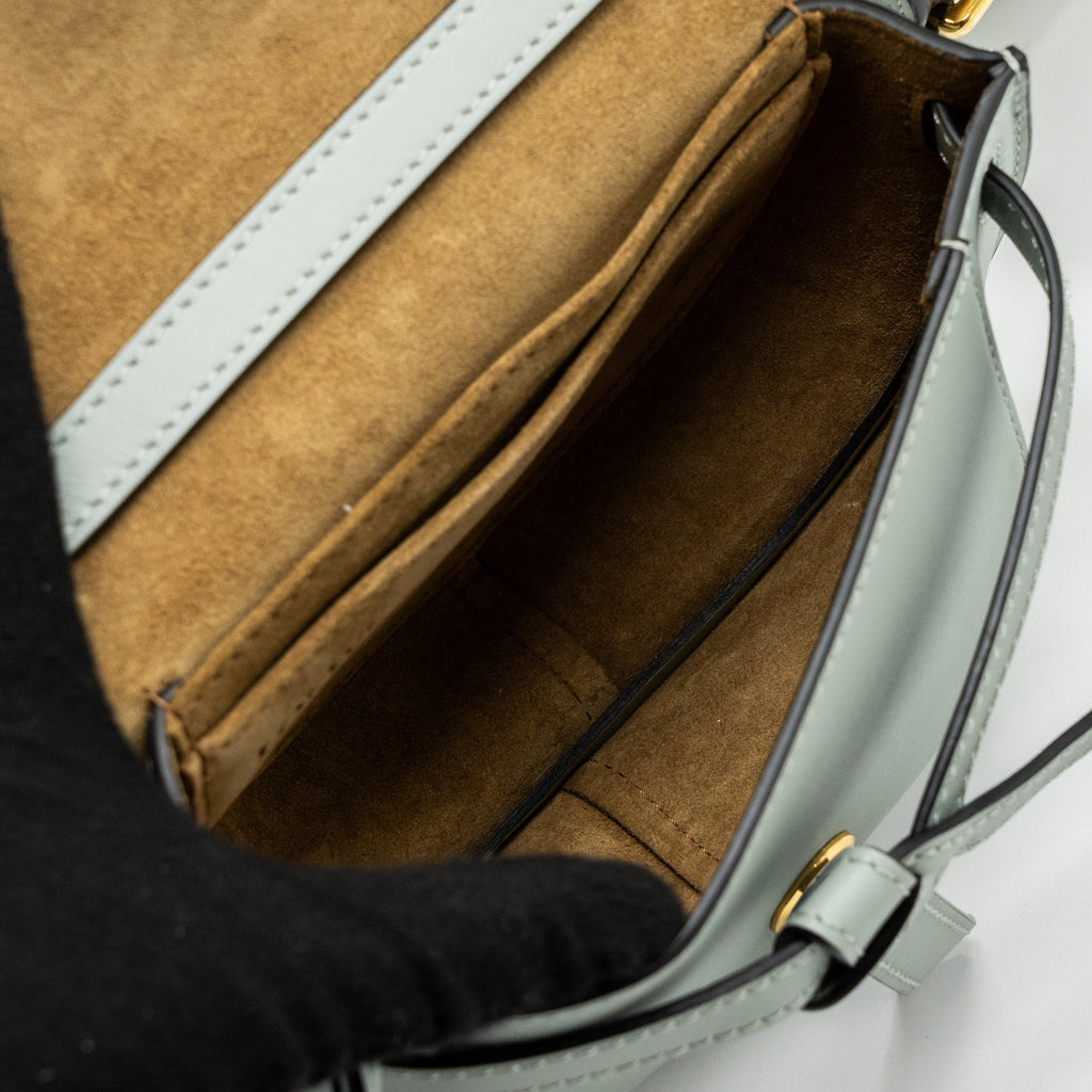 LOEWE MINI GATE DUAL BAG CALFSKIN LIGHT BLUE GHW