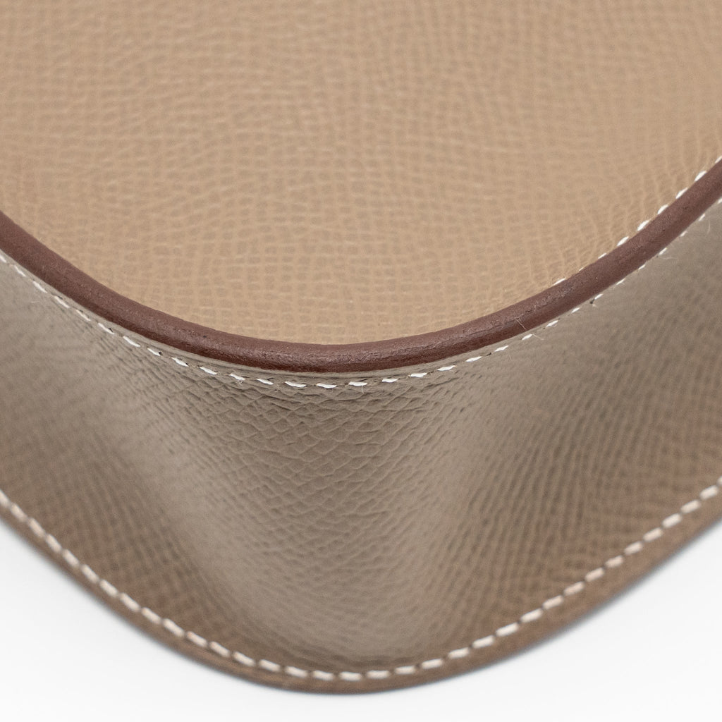 HERMES MINI EVELYNE SELLIER EPSOM ETOUPE GHW