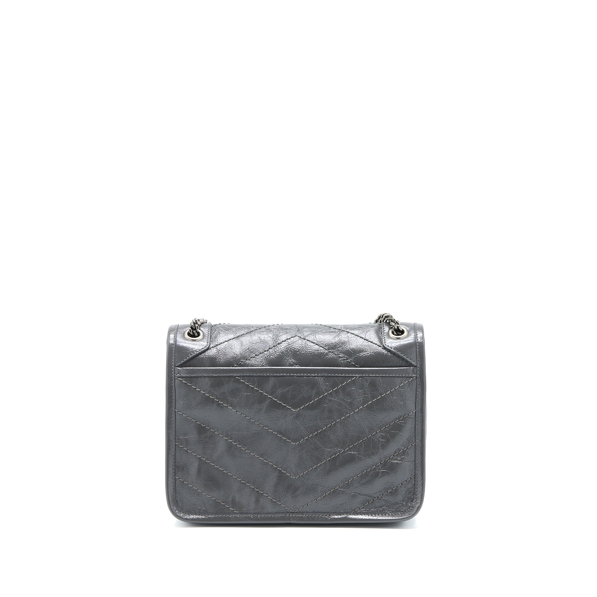 SAINT LAURENT/YSL NIKI BABY DARK GREY WITH GREY HARDWARE