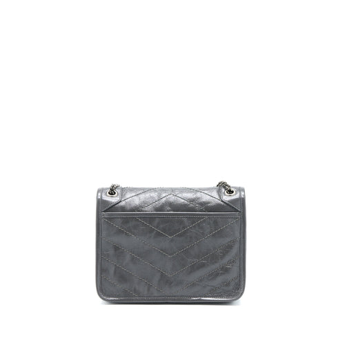 SAINT LAURENT/YSL NIKI BABY DARK GREY WITH GREY HARDWARE