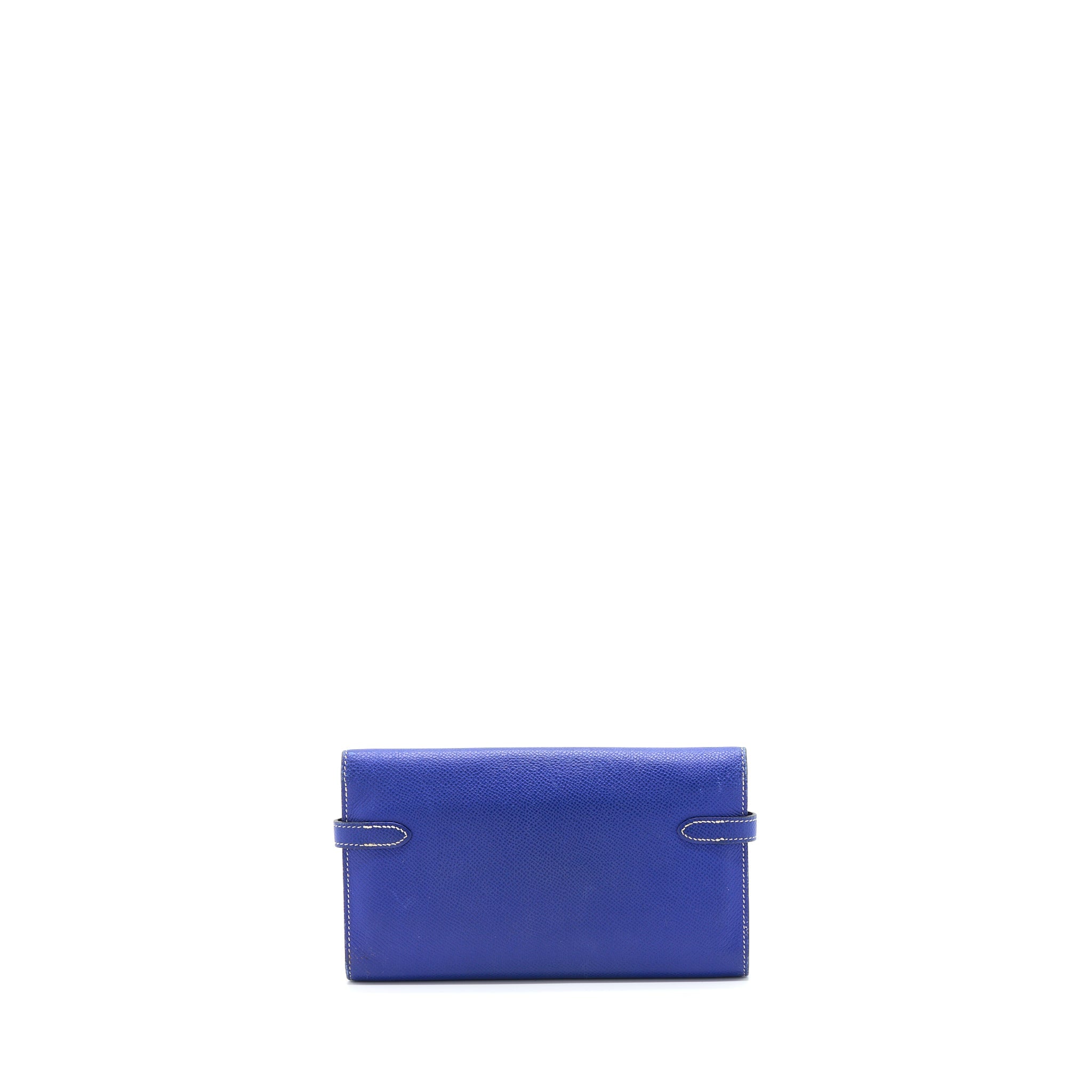HERMES KELLY LONG WALLET EPSOM BLUE SHW