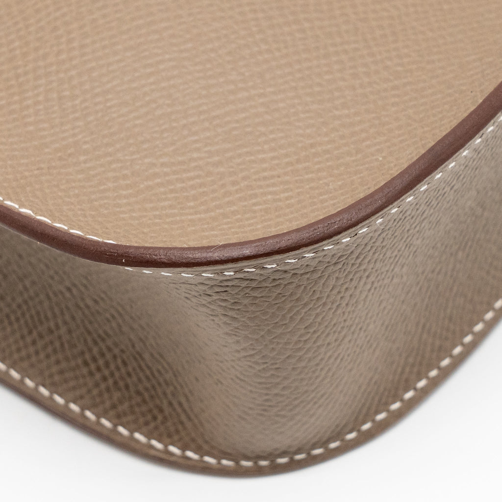 HERMES MINI EVELYNE SELLIER EPSOM ETOUPE GHW