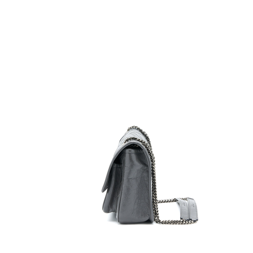SAINT LAURENT/YSL NIKI BABY DARK GREY WITH GREY HARDWARE