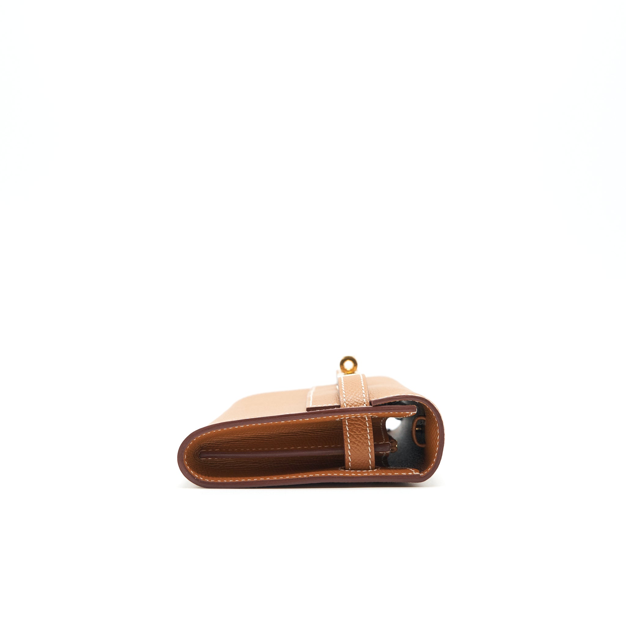 HERMES CLASSIC KELLY TO GO GOLD WITH GHW EPSOM LEATHER
