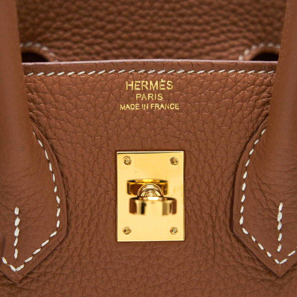 HERMES BIRKIN 25 GOLD WITH GHW TOGO
