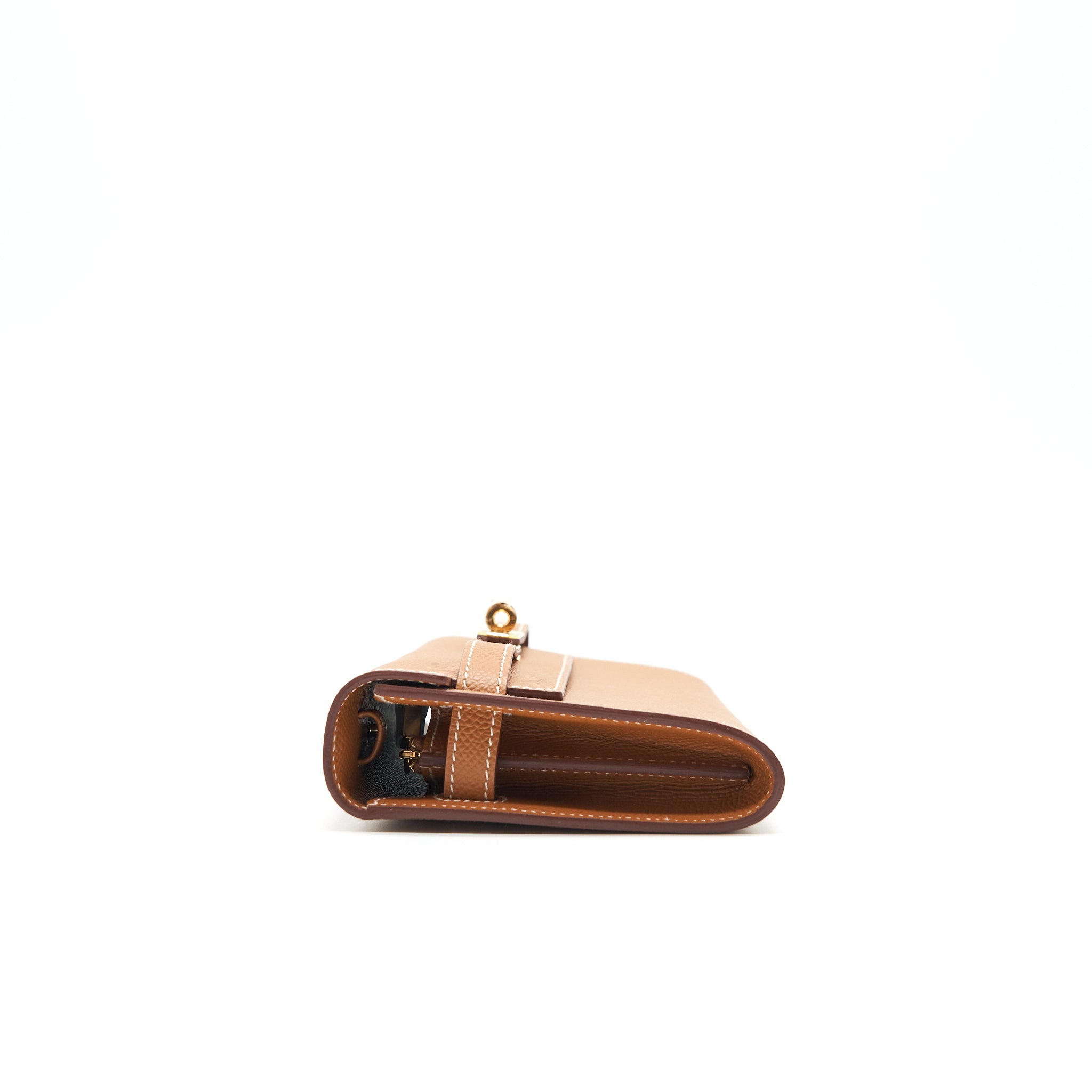 HERMES CLASSIC KELLY TO GO GOLD WITH GHW EPSOM LEATHER