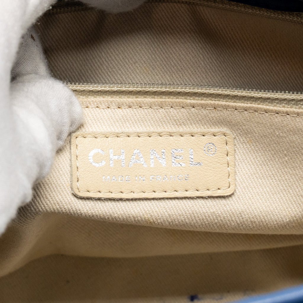 CHANEL HOBO SHOULDER BAG CALFSKIN BLUE SHW