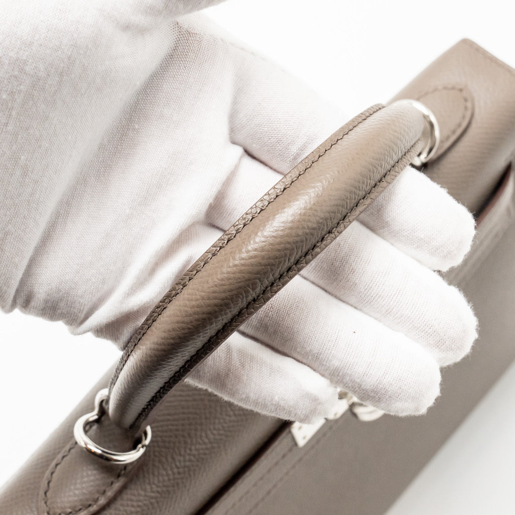 HERMES KELLY 25 EPSOM GRIS ETAIN SHW