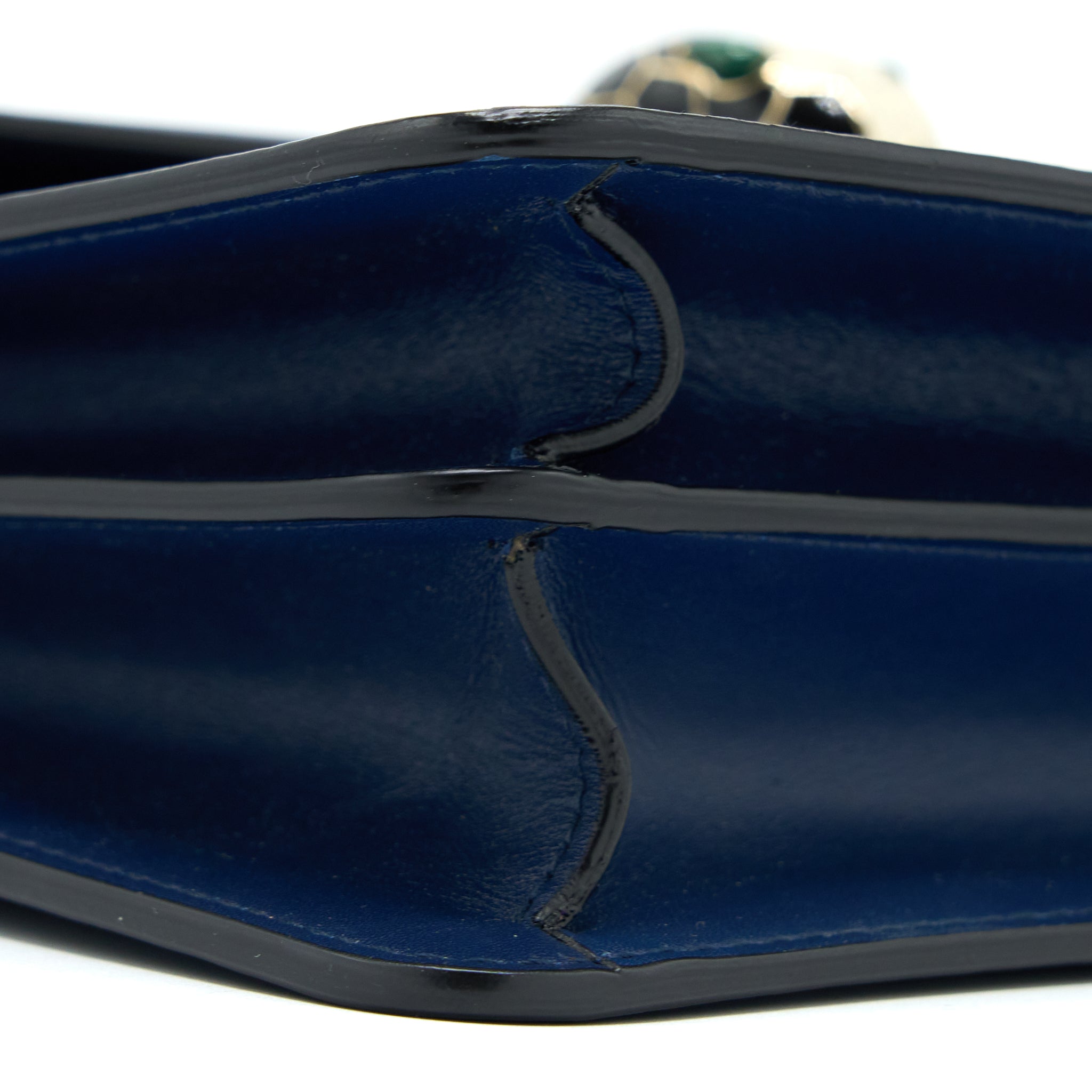 BVLGARI SERPENTI FOREVER TOP HANDLE BAG CALFSKIN DARK BLUE LGHW