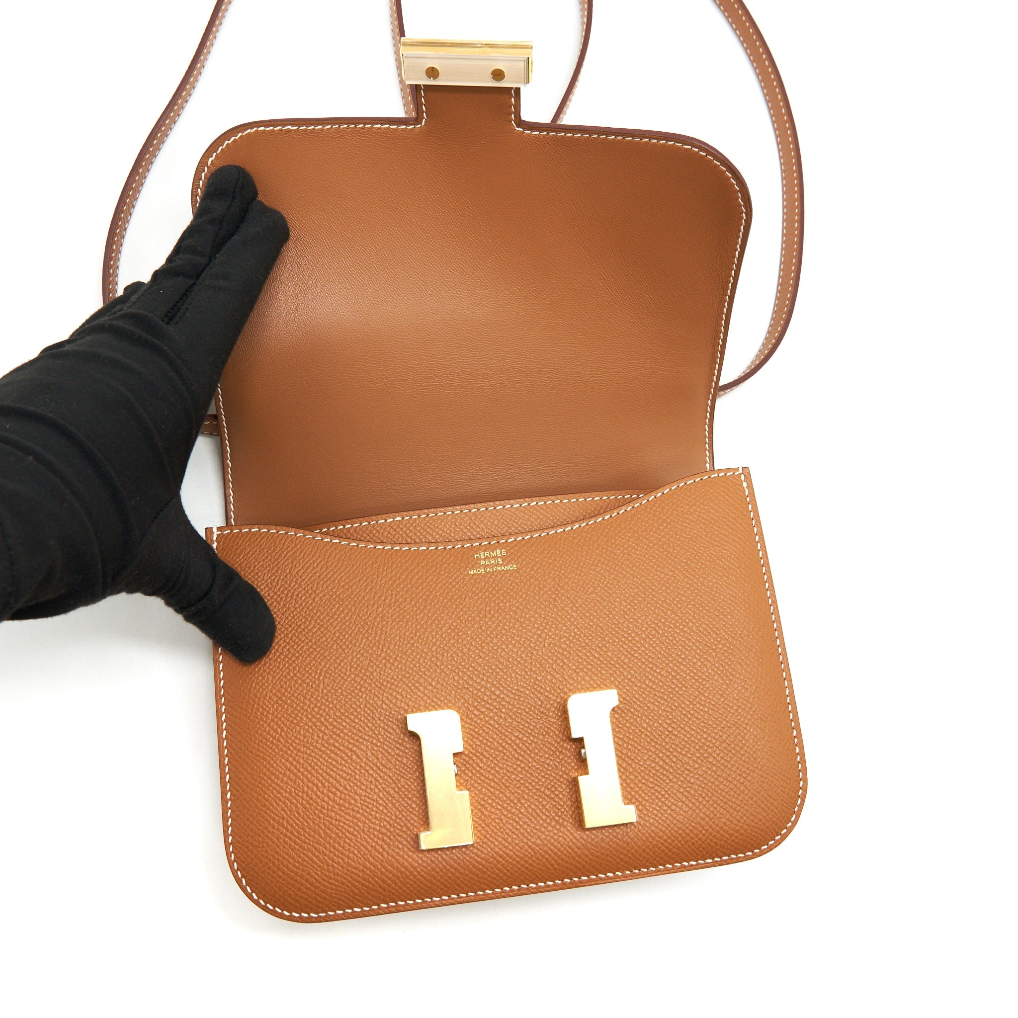 HERMES CONSTANCE MINI EPSOM GOLD GHW