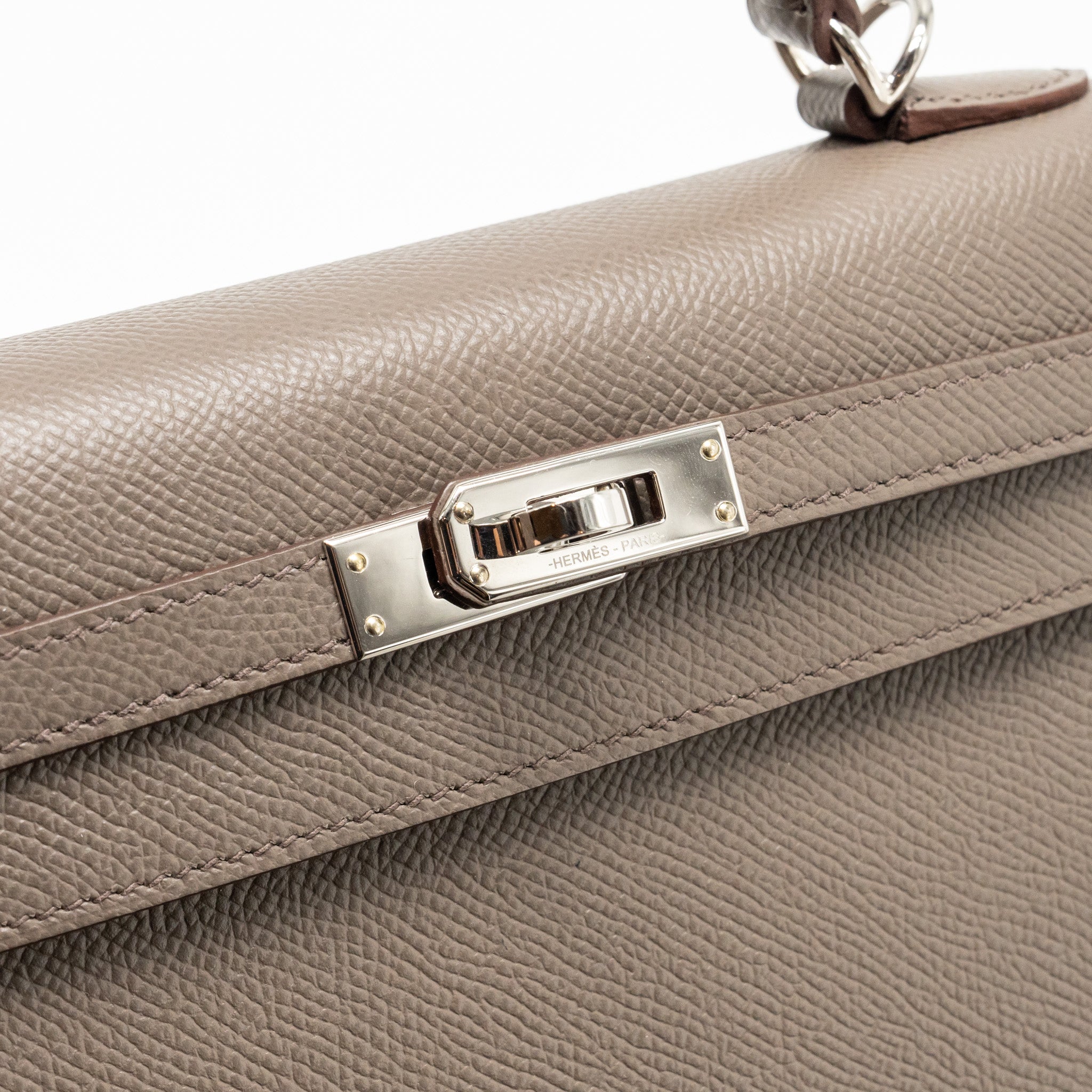 HERMES KELLY 25 EPSOM GRIS ETAIN SHW