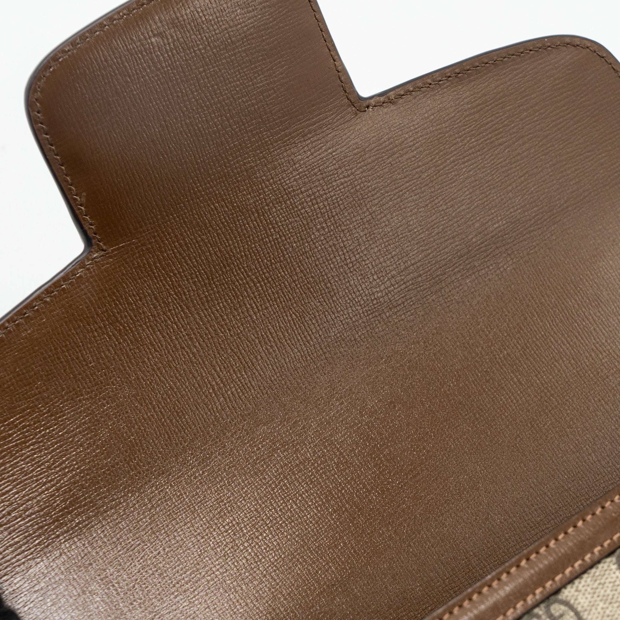 GUCCI HORSEBIT 1955 SHOULDER BAG GG SUPREME CANVAS/ LEATHER BROWN GHW