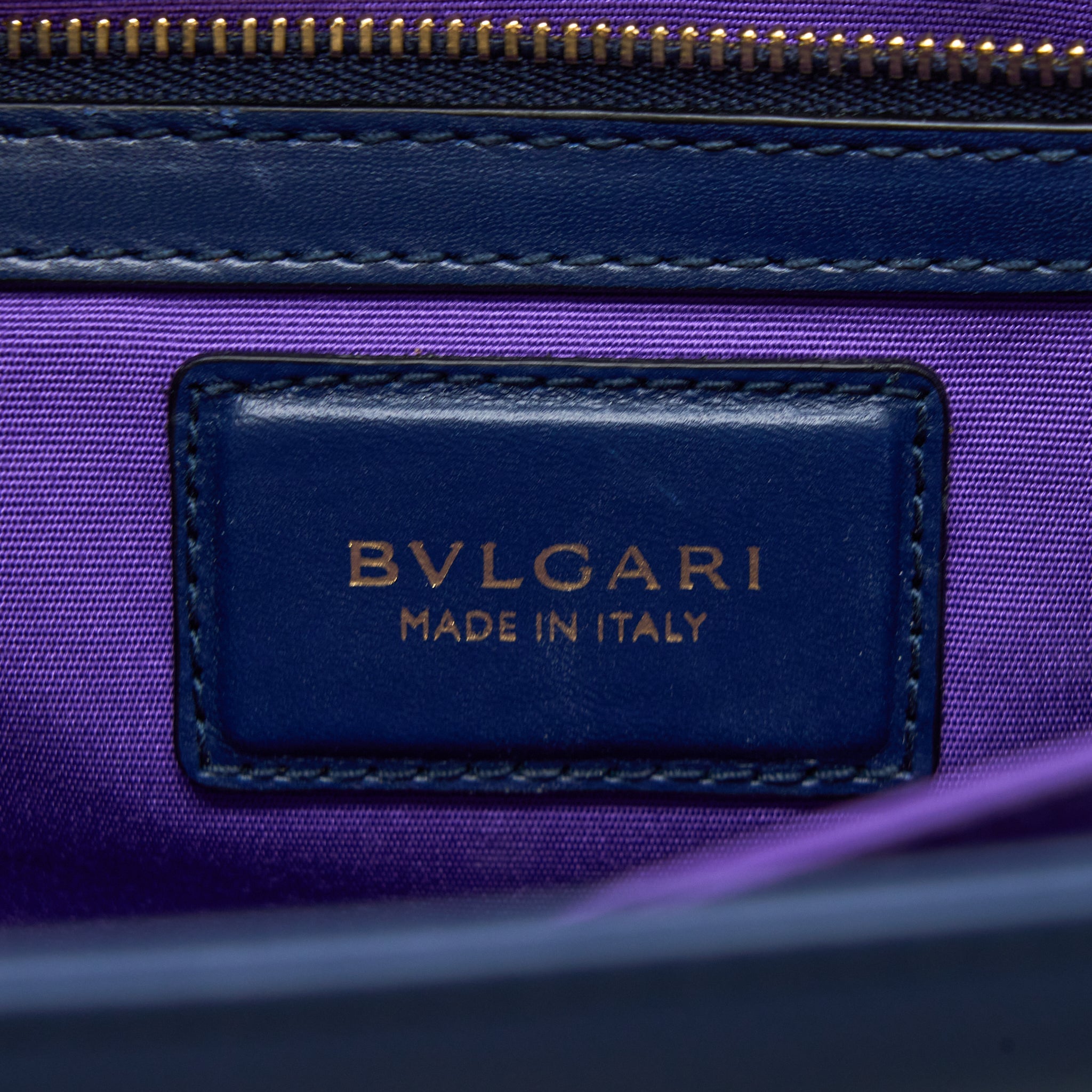 BVLGARI SERPENTI FOREVER TOP HANDLE BAG CALFSKIN DARK BLUE LGHW